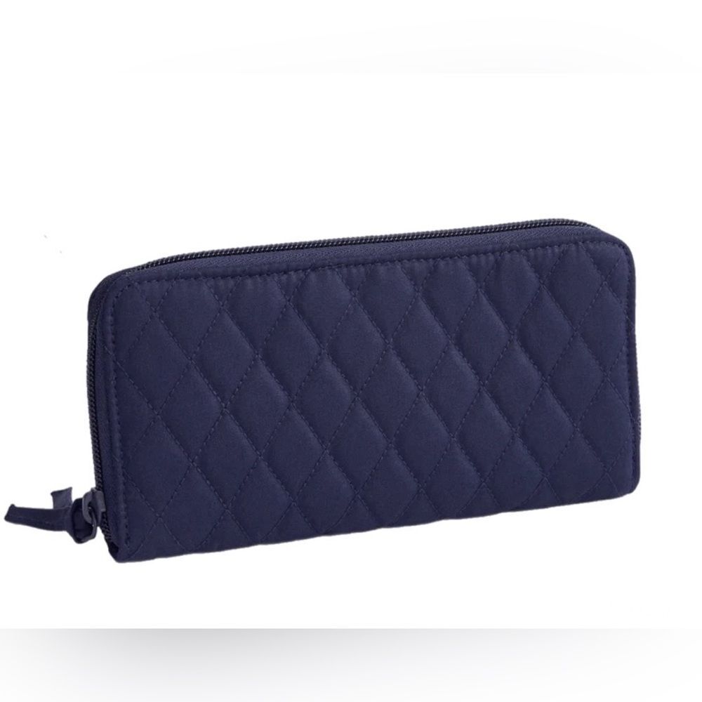 Vera Bradley Continental Wallet in Peacoat Premium Cotton NWOT